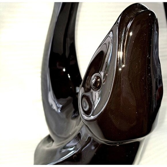 Haeger Ebony Black Ceramic 19" Flying Fish Vintage Art Pottery Sculpture - Picture 7 of 9